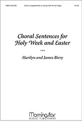 Choral Sentences for Holy Week and SATB choral sheet music cover